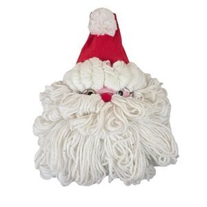 Handcrafted Santa Claus Yarn Face Decoration Kitchen Table Crafts